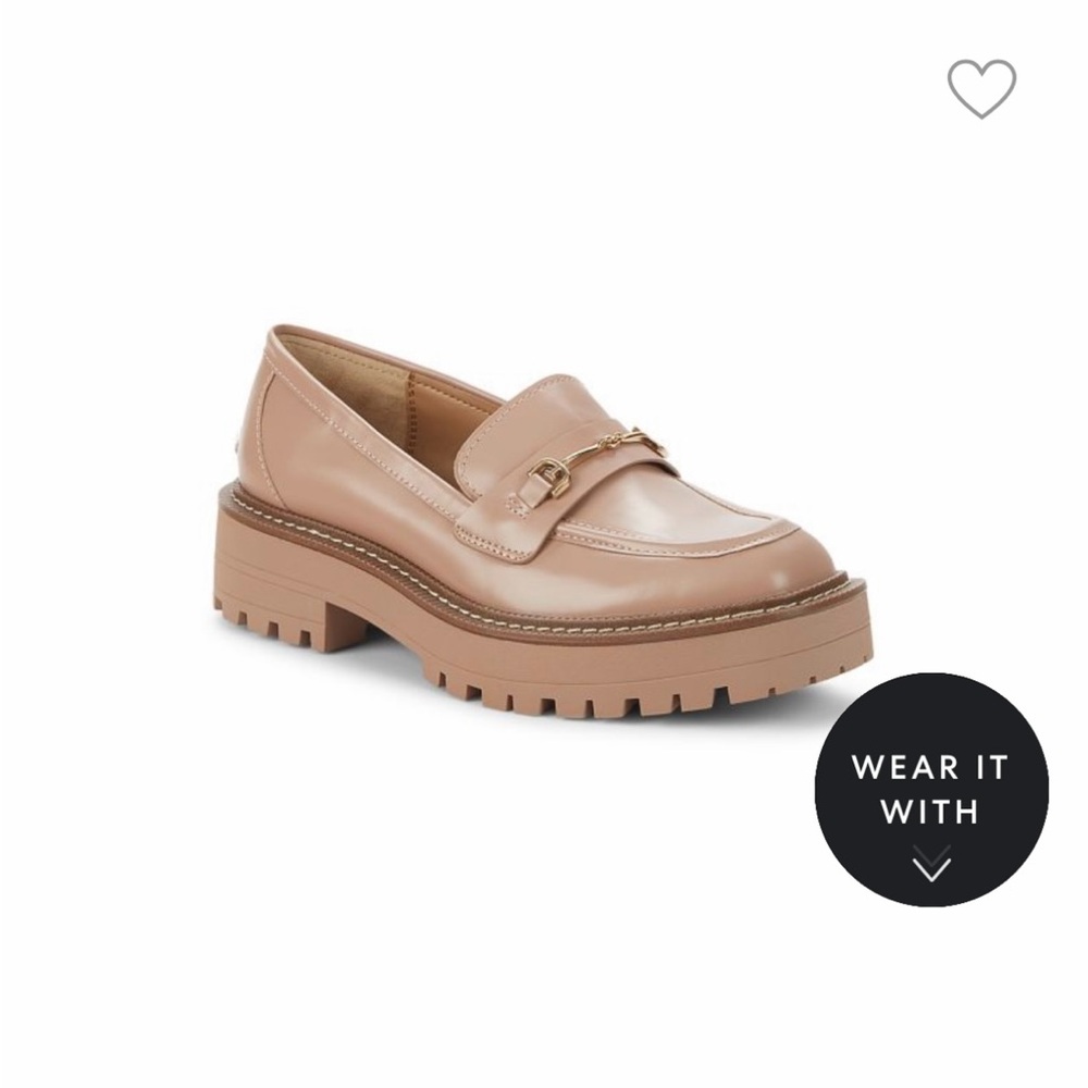 Sam Edelman Laurs Leather Bit Buckle Lug Sole Platform Loafers